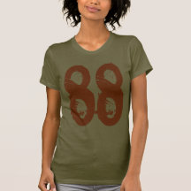 GRUNGE Y NÚMERO DE ESTILO EROSIONADO 88 CAMISETA