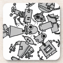 Grupo de robots posavasos