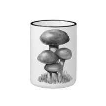 Grupo de setas o de Toadstools: Dibujo de lápiz Taza