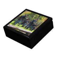 Grupo de soldados de la unión caja de recuerdo
