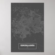 Guadalajara, México (blanco en negro) Posters