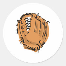 Guante de béisbol pegatina redonda