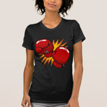 Guantes de boxeo del dibujo animado camisetas