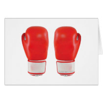 Guantes de boxeo rojos tarjetas
