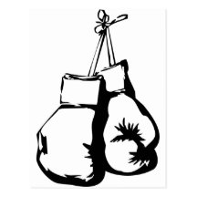 Guantes de boxeo tarjetas postales