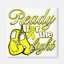 Guantes del sarcoma de Ewing listos para el Fight. Imanes De Nevera