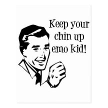 ¡Guarde a su Chin encima del niño de Emo! Postal
