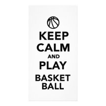 Guarde el baloncesto de la calma y del juego tarjeta fotográfica