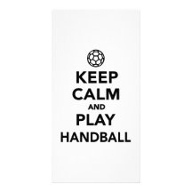 Guarde el balonmano de la calma y del juego tarjeta fotográfica