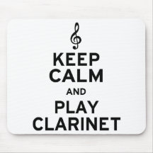 Guarde el Clarinet de la calma y del juego Alfombrillas De Ratón