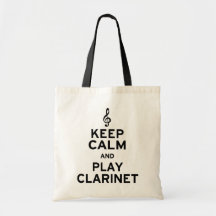 Guarde el Clarinet de la calma y del juego Bolsas Lienzo