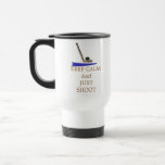 Guarde el palillo de hockey tranquilo taza de café