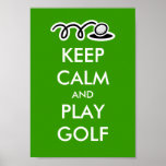 Guarde el poster del golf de la calma y del juego 