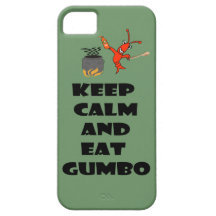 Guarde la calma para comer la caja del Gumbo iPhon iPhone 5 Case-Mate Cárcasas
