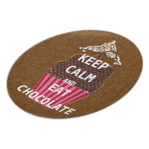 GUARDE la CALMA PARA COMER la placa del CHOCOLATE Plato De Cena