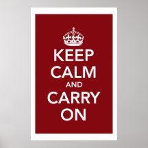 Guarde la calma para continuar el poster