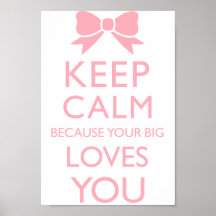 Guarde la calma porque sus amores grandes usted poster