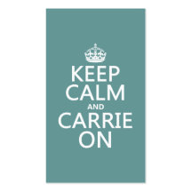 Guarde la calma y a Carrie en (cualquier color de  Plantillas De Tarjetas Personales