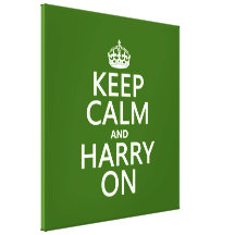 Guarde la calma y a Harry en (cualquier color de f Lona Envuelta Para Galerias