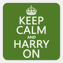 Guarde la calma y a Harry en (cualquier color de f Etiqueta