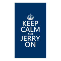 Guarde la calma y a Jerry en (cualquier color) Plantilla De Tarjeta De Visita