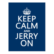 Guarde la calma y a Jerry en (cualquier color) Tarjetas Postales