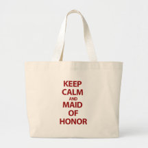Guarde la calma y a la criada del honor bolsa de mano