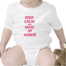 Guarde la calma y a la criada del honor camiseta