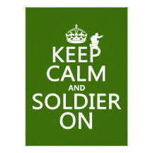 Guarde la calma y al soldado en (cualquier color d comunicado personal  