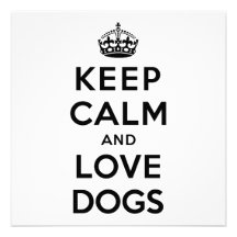 Guarde la calma y ame los perros anuncio