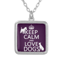 Guarde la calma y ame los perros - todos los color collar