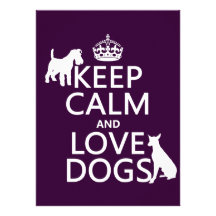 Guarde la calma y ame los perros - todos los color comunicados personalizados