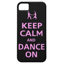 Guarde la calma y baile en la música del caso del  iPhone 5 protectores
