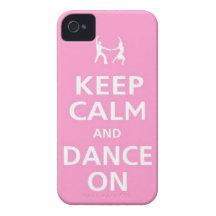 Guarde la calma y baile en la música del caso del  Case-Mate iPhone 4 funda
