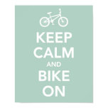 Guarde la calma y bike encendido posters