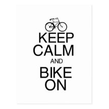 Guarde la calma y Bike encendido Tarjetas Postales