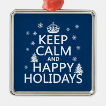 Guarde la calma y buenas fiestas ornamentos de navidad