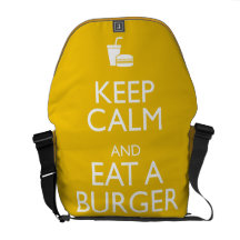 GUARDE LA CALMA Y COMA UNA HAMBURGUESA BOLSAS DE MENSAJERIA
