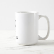 Guarde la calma y consiga ajustado taza de café