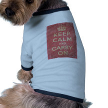 Guarde la calma y continúe camisetas mascota