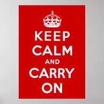 Guarde la calma y continúe poster