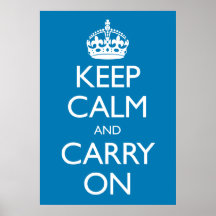 Guarde la calma y continúe poster