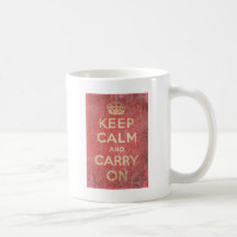 Guarde la calma y continúe tazas