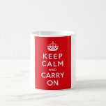 Guarde la calma y continúe tazas