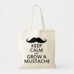 Guarde la calma y crezca un bigote bolsas de mano