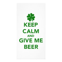 Guarde la calma y déme el día del St. Patricks de  Tarjetas Fotográficas