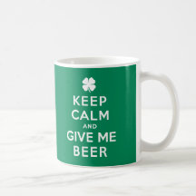 Guarde la calma y déme la cerveza tazas de café