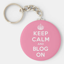 Guarde la calma y el blog encendido llaveros