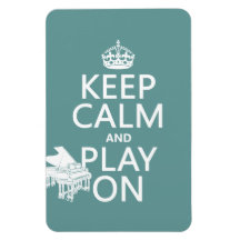 Guarde la calma y el juego en (piano) (cualquier c imanes rectangulares