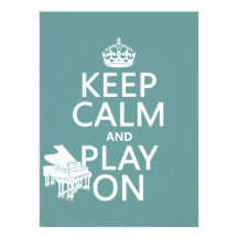 Guarde la calma y el juego en (piano) (cualquier c comunicado personalizado